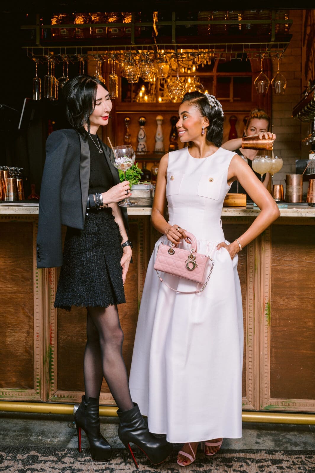Carrie Brandsberg-Dahl and Rochelle Deiso at the SĀMAÁ Diamonds introduction  (Photo by Si Vo Photography)
