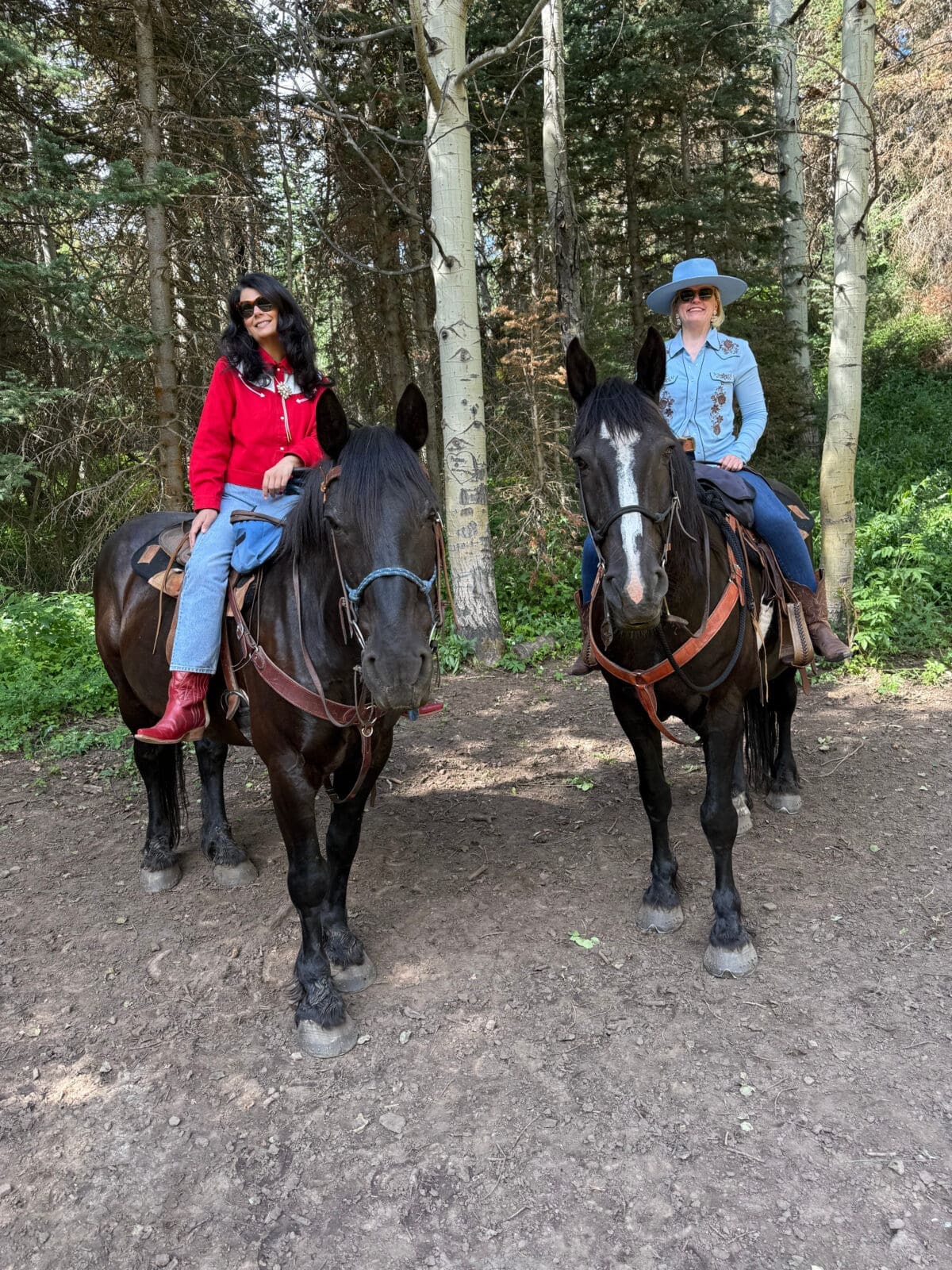 Compass Sports coordinated a horseback trail ride with Red Pine Adventures that felt like the perfect way to spend the morning of July 3. (Melissa Smrekar and Jennifer Klos.) (Courtesy) (Photo by Pendry Park City)