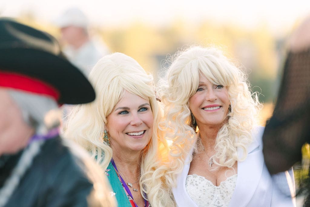 JaneAnn Mann, Jill Imhoff at the rock concert-themed birthday party. (Photo by Sparkle Photography)