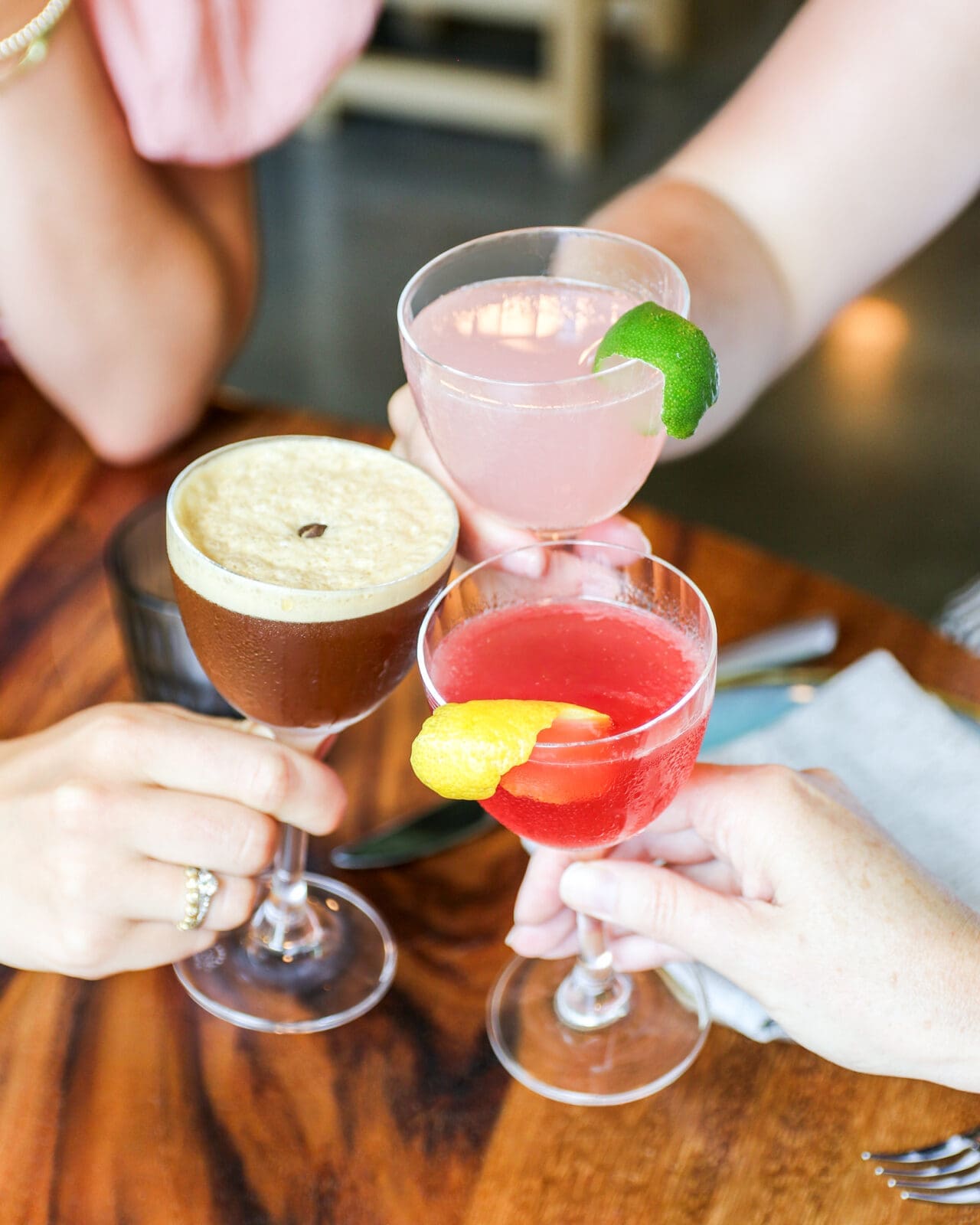 Dos Mares' new happy hour menu features $7 mini martinis, $20 flights of three, and $75 Tiny Tini Trees with 12 miniature cocktails for groups. (Courtesy)