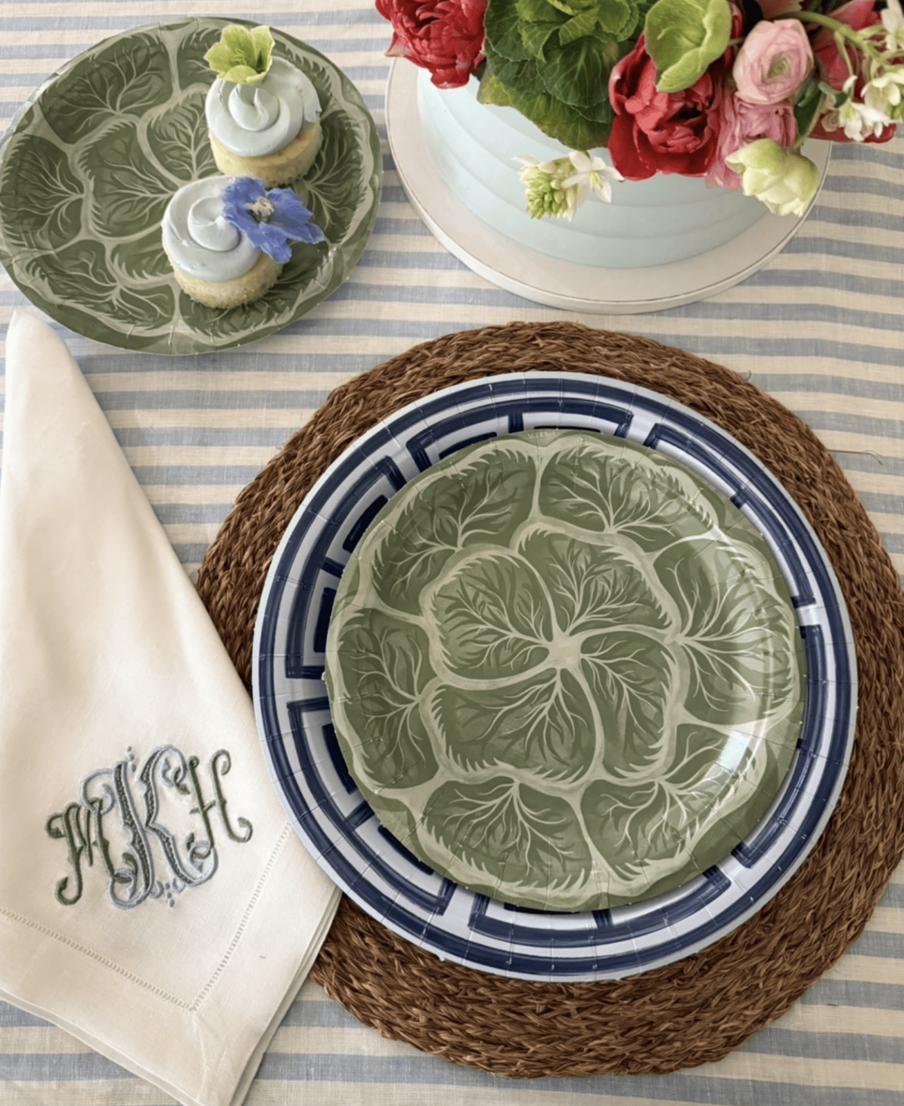 Garden Cabbage is one of many patterns available in Pavilion paper plates 