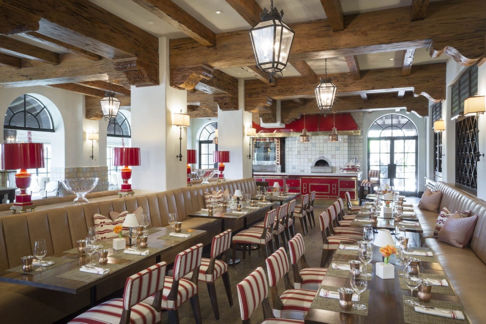 Like so many things at Sea Island, the dishes at Tavola— including crispy pizzas and generous bowls of pasta— are best served family style. (Photo by Sea Island)
