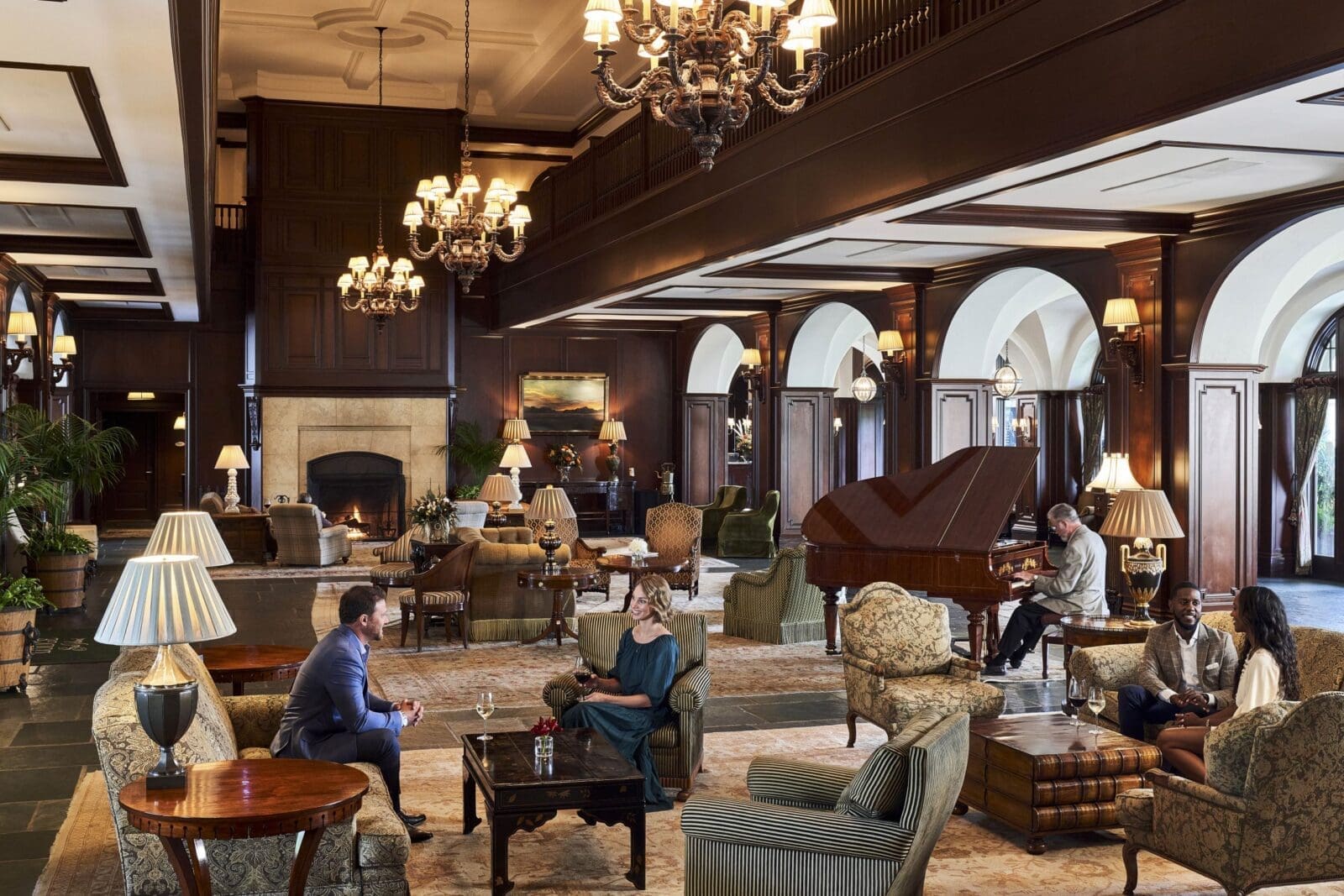 The Living Room at The Lodge at Sea Island (Photo by Sea Island)